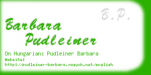 barbara pudleiner business card